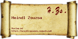Heindl Zsuzsa névjegykártya